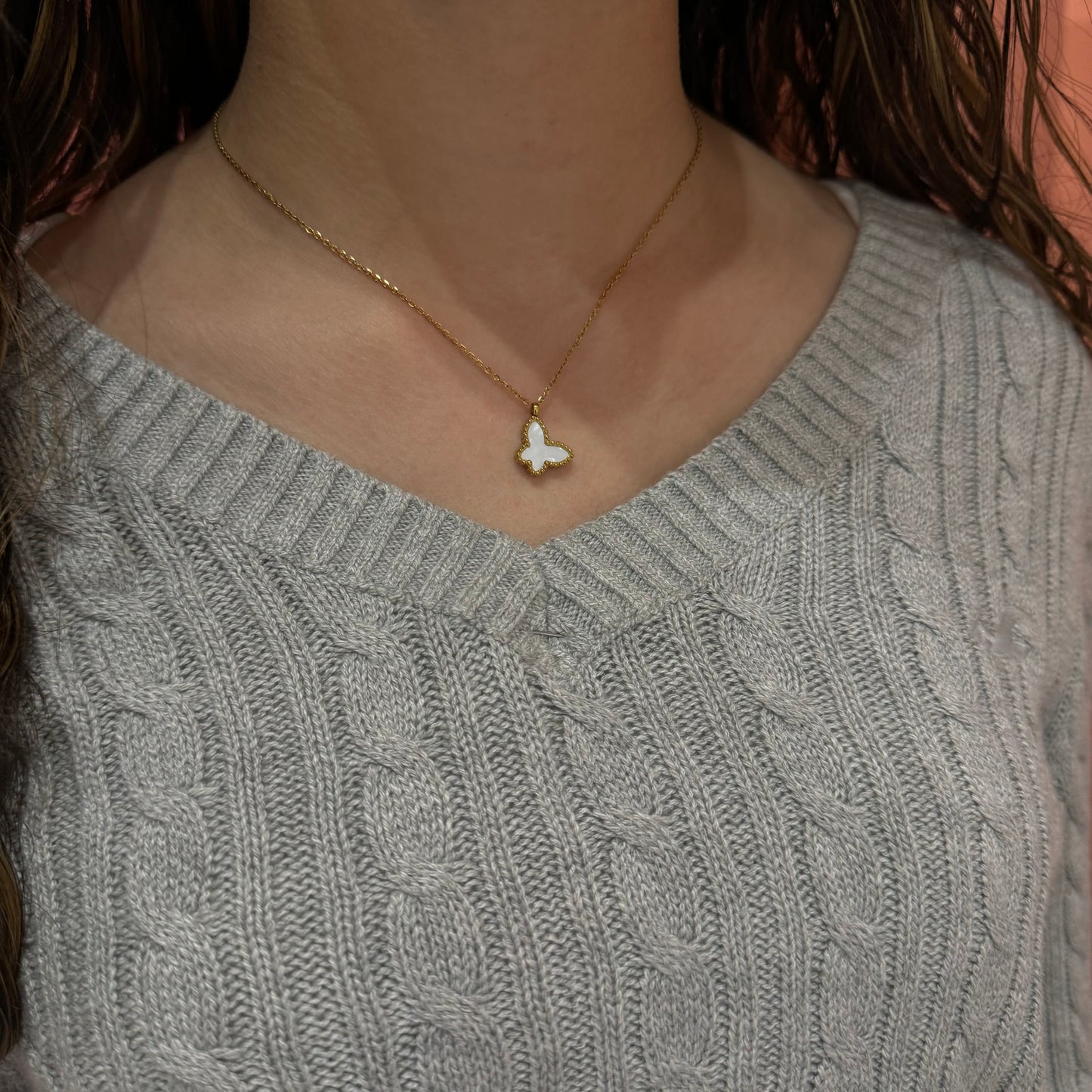 Pearl Butterfly Necklace
